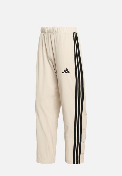 adidas Performance -  3-Stripes Woven Snap Trackpants - Cream