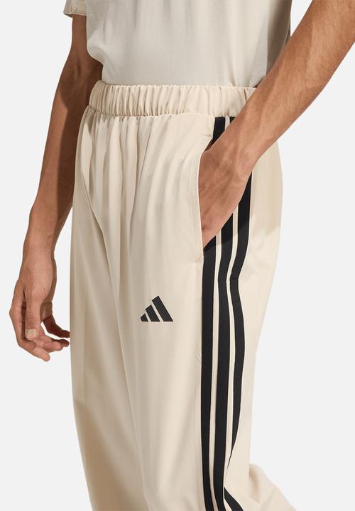 adidas Performance -  3-Stripes Woven Snap Trackpants - Cream