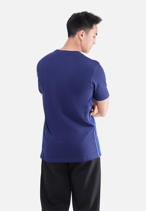 adidas Performance - 3-Stripe SJ Tee  - dark blue/team royal blue