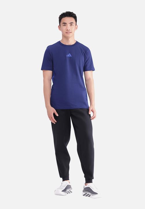 adidas Performance - 3-Stripe SJ Tee  - dark blue/team royal blue