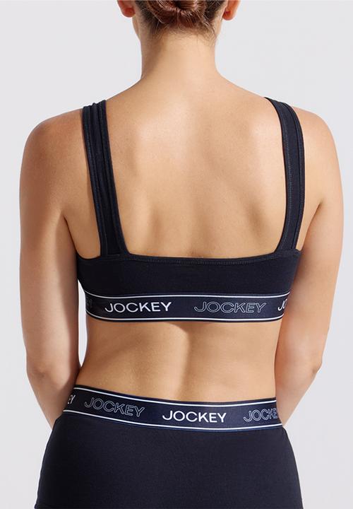 Jockey - Monochrome crop top - black
