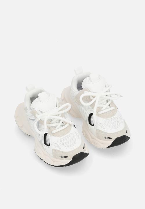 Pop Candy - Vintage-style chunky sole sneakers - white