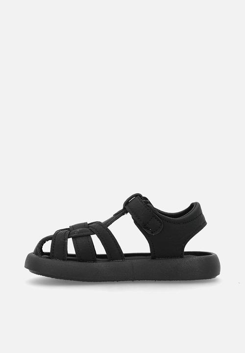 Pop Candy - Fisherman sandals with buckles straps - black