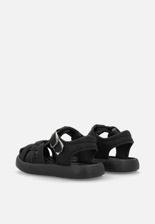 Pop Candy - Fisherman sandals with buckles straps - black