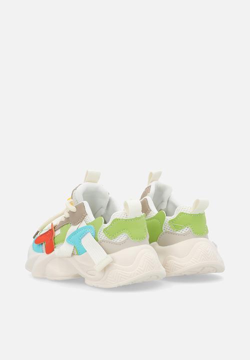 Pop Candy - Jagged sole sneakers with drawstring closure - multicolour