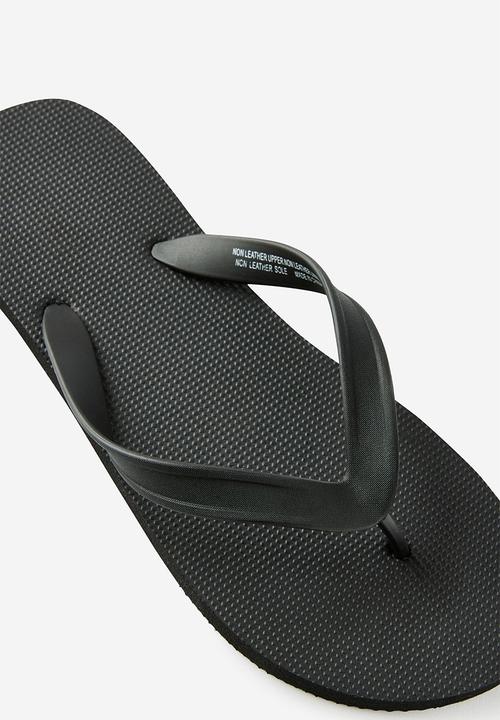 Cotton On - FLIP FLOP - BLACK/TEXTURE