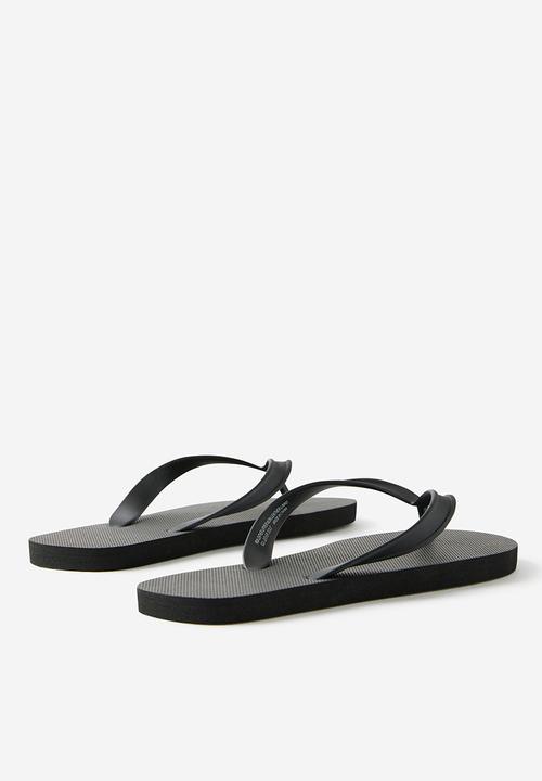Cotton On - FLIP FLOP - BLACK/TEXTURE
