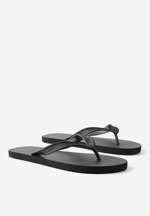 Cotton On - FLIP FLOP - BLACK/TEXTURE