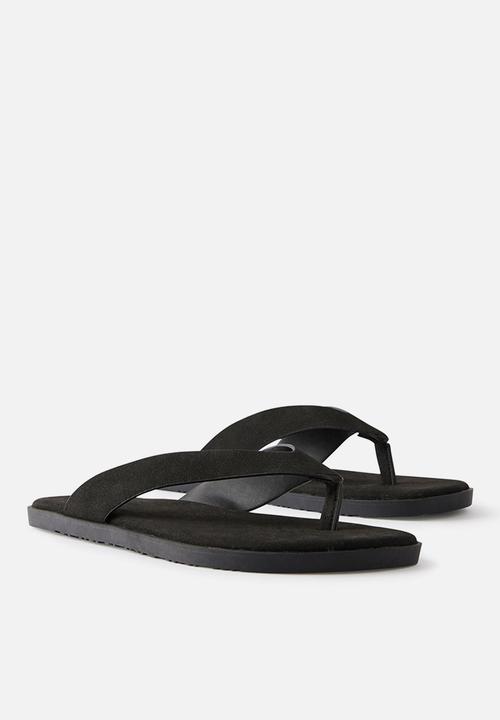 Cotton On - ELEVATED FLIP FLOP - BLACK