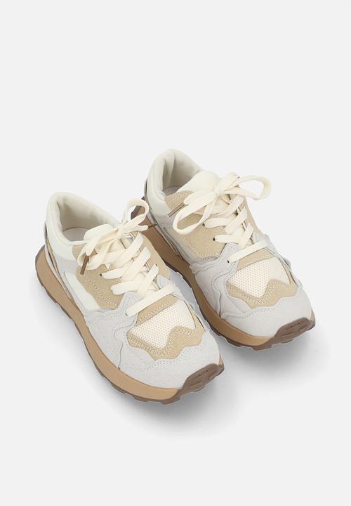 Pop Candy - Casual lace-up sneakers - beige/white