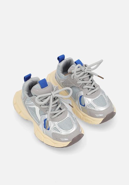 Pop Candy - Vintage-style chunky sole sneakers - silver