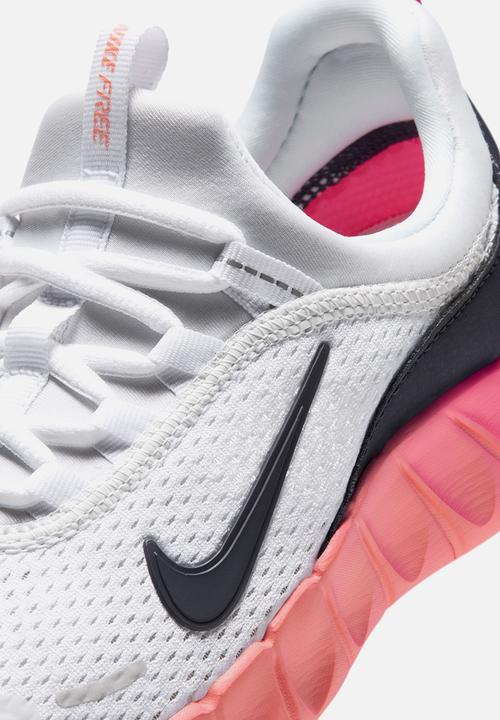 Nike - Nike free ride grade school - white/gridiron/hyper pink/atomic pink