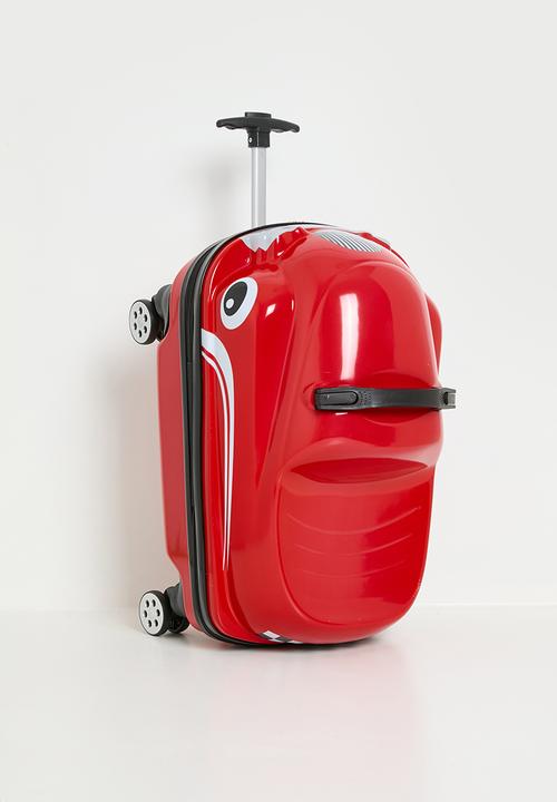 Pop Candy - Retro car-shaped ride-on trolley bag - racing red