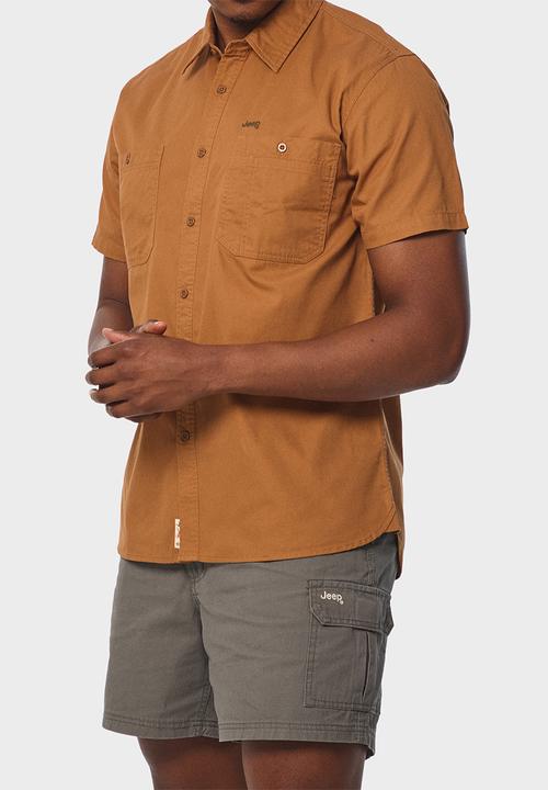 JEEP - Workshirt Short Sleeve- Brown