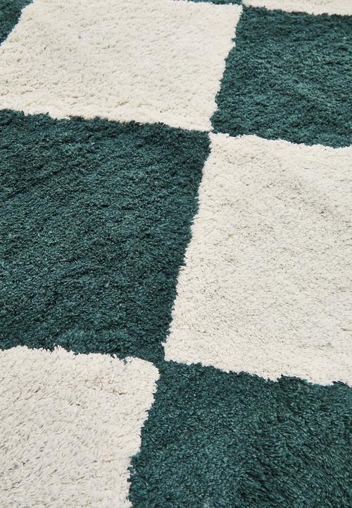 Sixth Floor - Tufted diamond Rug Moss