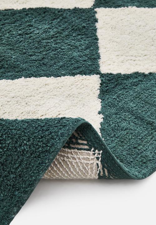 Sixth Floor - Tufted diamond Rug Moss