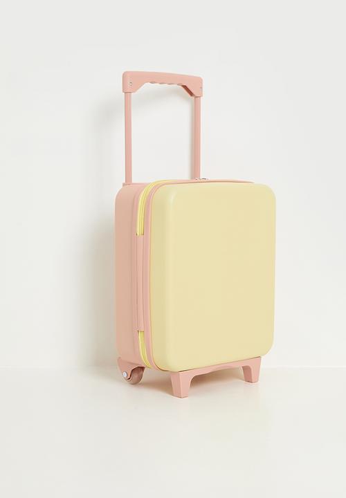 Pop Candy - Mini ribbed trolley bag - powder yellow/pink
