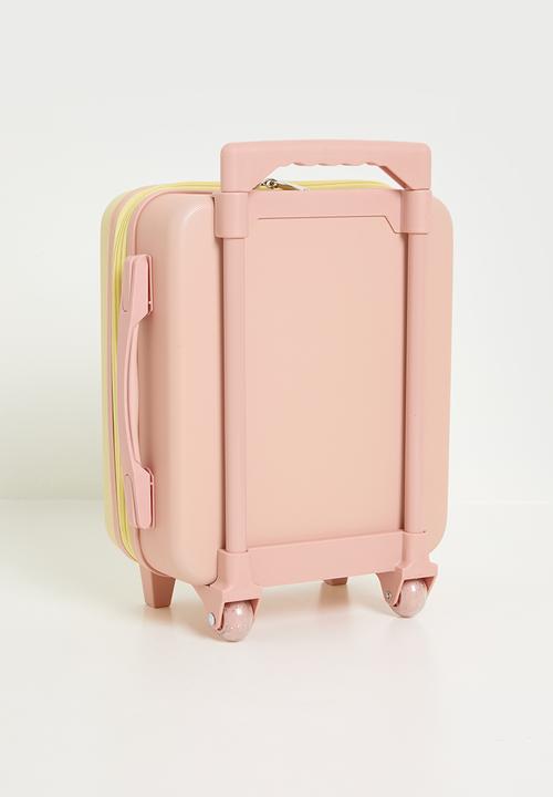 Pop Candy - Mini ribbed trolley bag - powder yellow/pink