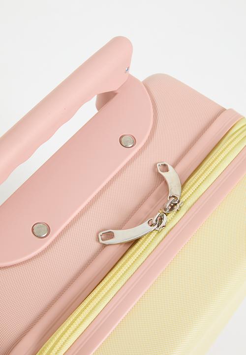 Pop Candy - Mini ribbed trolley bag - powder yellow/pink