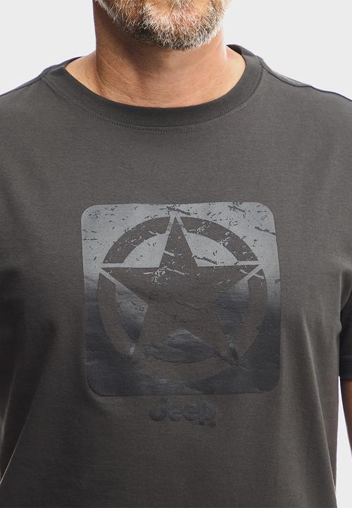 JEEP - Core Logo Star T-Shirt- Grey