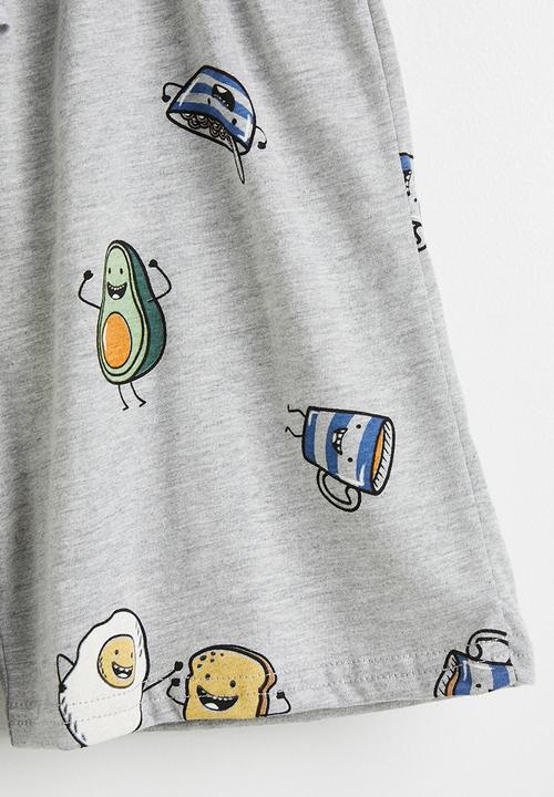 Pop Candy - Printed pj set - grey
