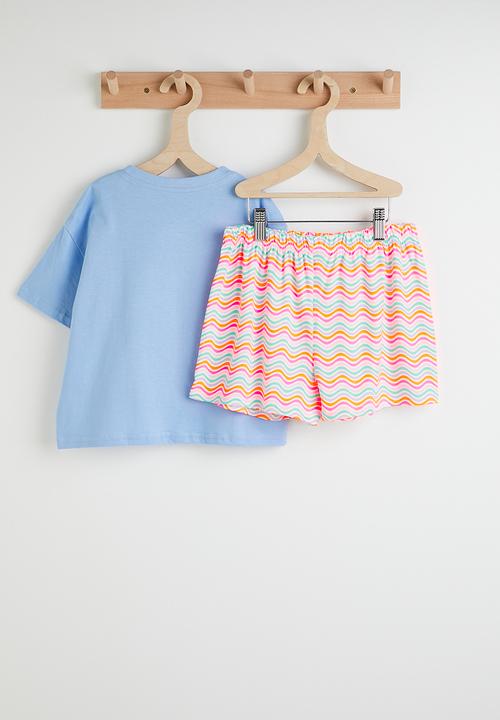 Pop Candy - Pj set - blue/wavy stripes