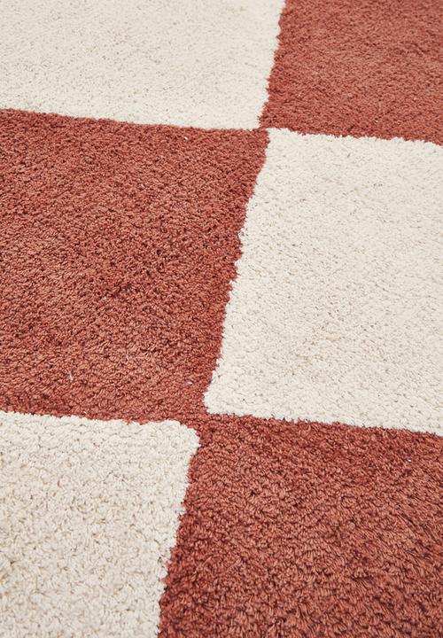 Sixth Floor - Tufted Diamond Rug Rust