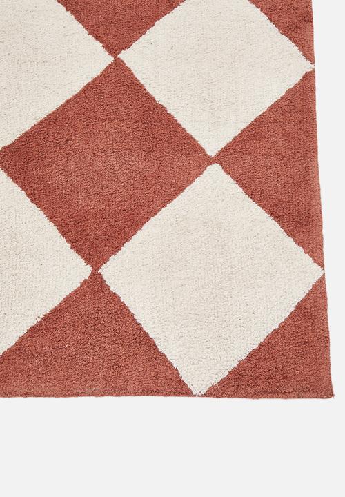 Sixth Floor - Tufted Diamond Rug Rust