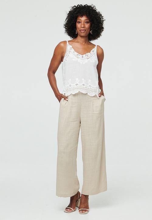 MANDI - Strappy Lightweight Easy Wearing Short Length Cami - White