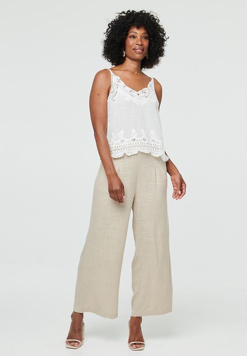 MANDI - Strappy Lightweight Easy Wearing Short Length Cami - White