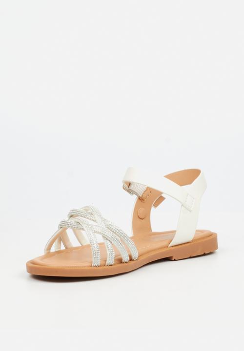 Flutterby - Ella 1 girls sandal - white