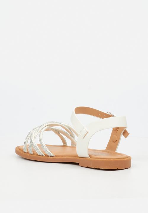 Flutterby - Ella 1 girls sandal - white