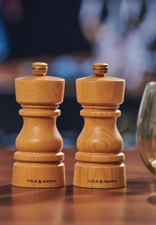 Cole & Mason - Cole & Mason London Salt & Pepper Mill Set, Natural Beech – 13cm