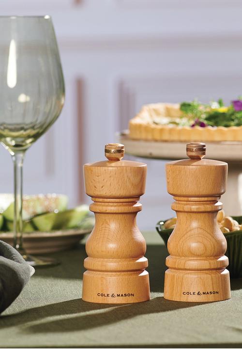Cole & Mason - Cole & Mason London Salt & Pepper Mill Set, Natural Beech – 13cm
