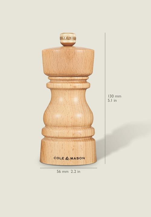 Cole & Mason - Cole & Mason London Salt & Pepper Mill Set, Natural Beech – 13cm