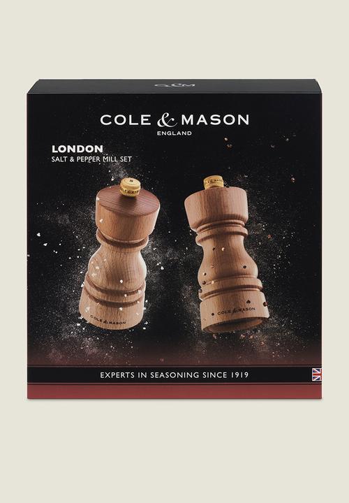 Cole & Mason - Cole & Mason London Salt & Pepper Mill Set, Natural Beech – 13cm