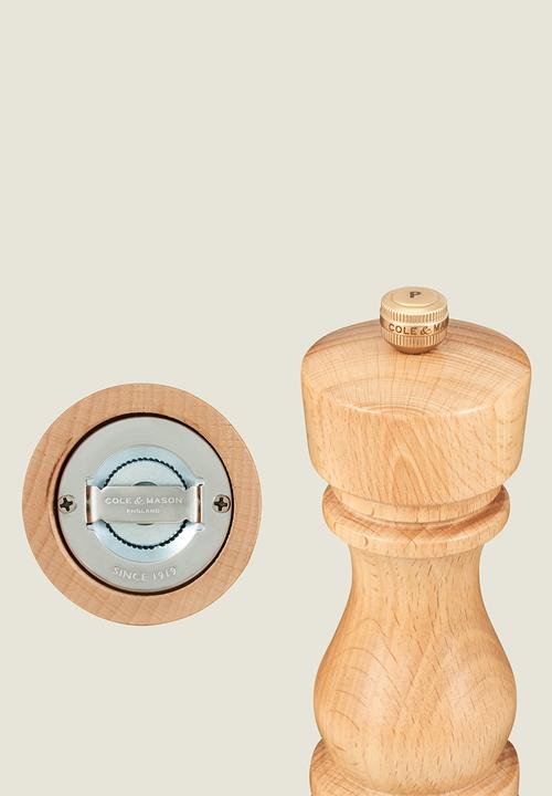 Cole & Mason - Cole & Mason London Salt & Pepper Mill Set, Natural Beech – 18cm