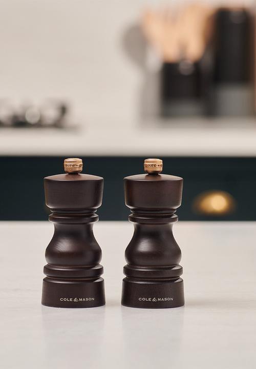 Cole & Mason - Cole & Mason London Salt & Pepper Mill Set, Chocolate Wood – 13cm