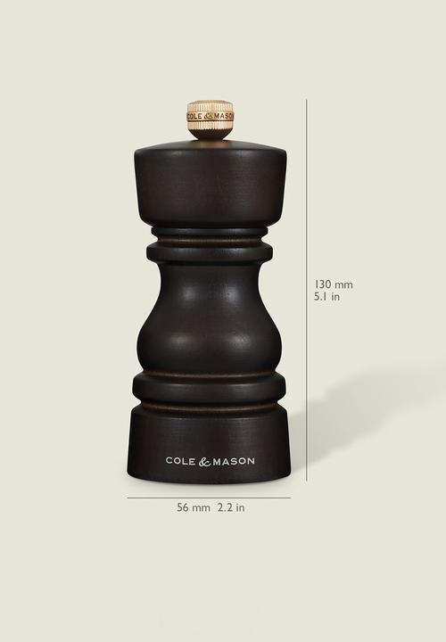 Cole & Mason - Cole & Mason London Salt & Pepper Mill Set, Chocolate Wood – 13cm