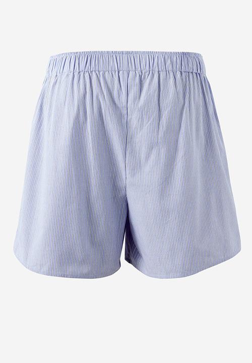 Cotton On - Mens Boxer Short - Blue/White Stripe