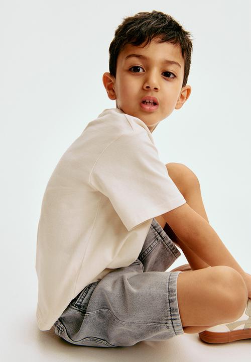 H&M - Loose fit denim shorts - denim grey