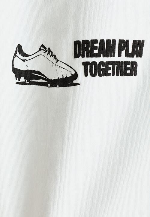 H&M - Printed t-shirt - ivory/football