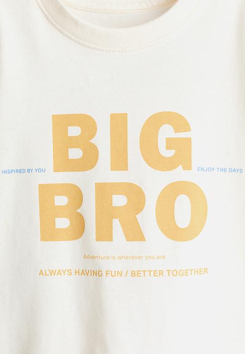 H&M - Printed t-shirt - cream/big bro