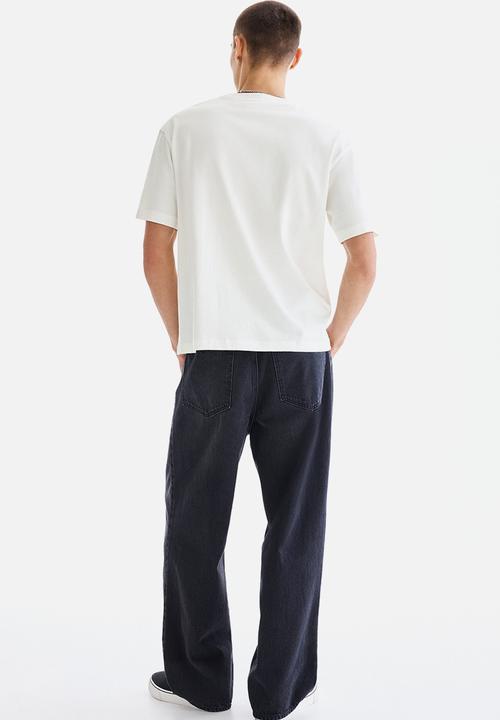 H&M - Loose fit printed t-shirt - white/soho nyc
