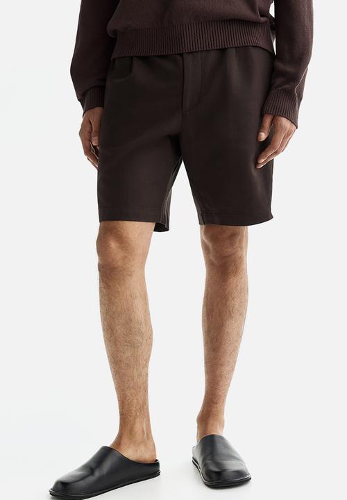 H&M - Relaxed fit linen-blend shorts - dark brown