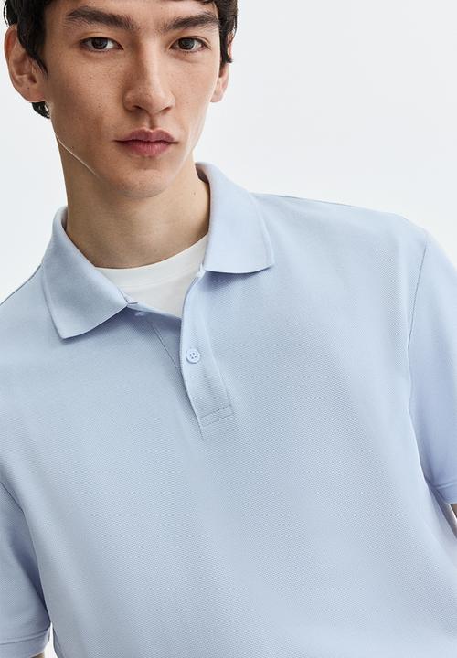 H&M - Regular fit polo shirt - light blue