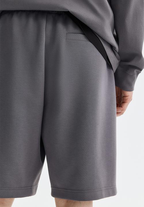 H&M - Relaxed fit interlock shorts - dark grey