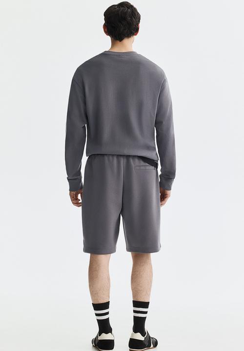 H&M - Relaxed fit interlock shorts - dark grey