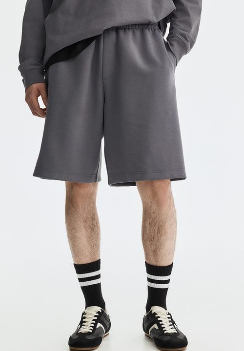 H&M - Relaxed fit interlock shorts - dark grey