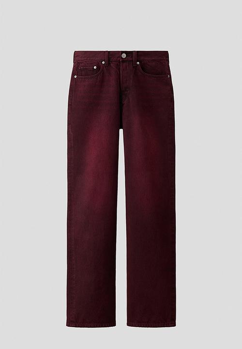 H&M - H&M Atelier:  Straight regular jeans - dark red